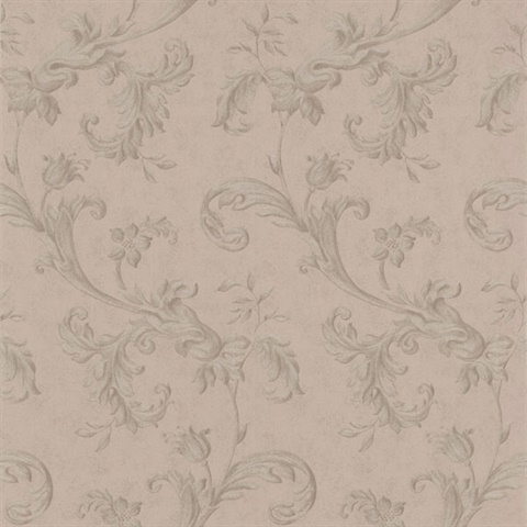 Isleworth Grey Floral Scroll