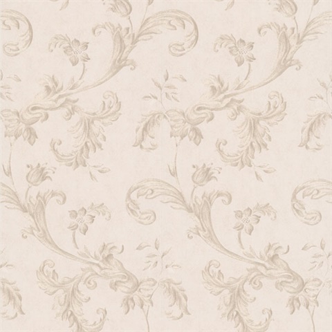 Isleworth Taupe Floral Scroll