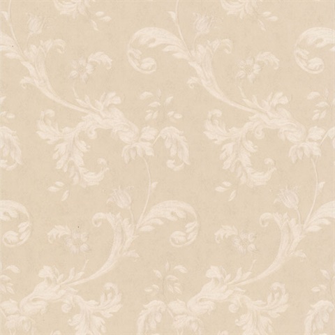 Isleworth White Floral Scroll