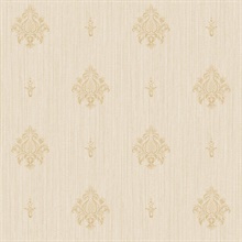 Beige Italian Medallion Wallpaper