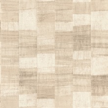Ivo Beige Block Patchwork Stripe Wallpaper
