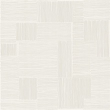 Ivory Contour Textured Parquet Tile Line  Wallpaper