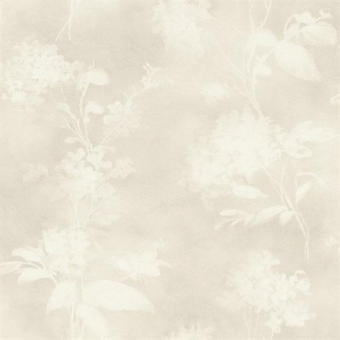 Izara Light Grey Botanical Wallpaper
