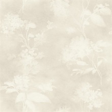 Izara Light Grey Botanical Wallpaper