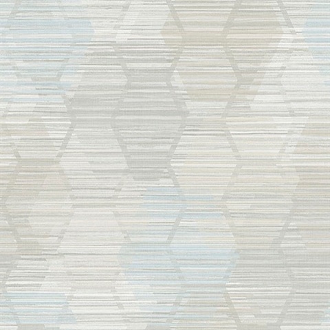 Jabari Grey Geometric Faux Grasscloth Wallpaper