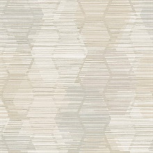 Jabari Taupe Geometric Faux Grasscloth Wallpaper