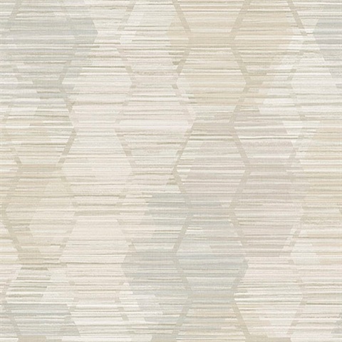 Jabari Wheat Geometric Faux Grasscloth Wallpaper