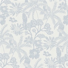 Jacaranda Light Blue Tropical Trail Textured Wallpaper