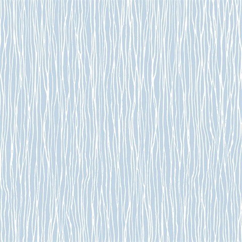 Jacaranda Wave Light Blue Retro Wallpaper
