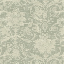 Jade Rochester Large Damask Wallpaper