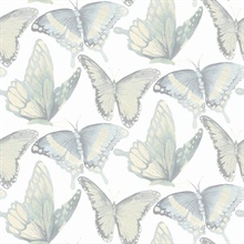 Janetta Mint Butterfly Wallpaper