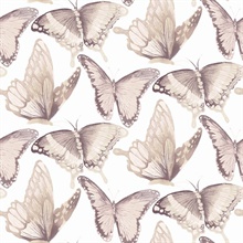 Janetta Purple Butterfly Wallpaper