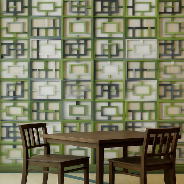 Japanese Shoji Lattice Commercial Wallpaper