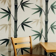 Japanese Wabi-Sabi Bamboo Commercial Wallpaper