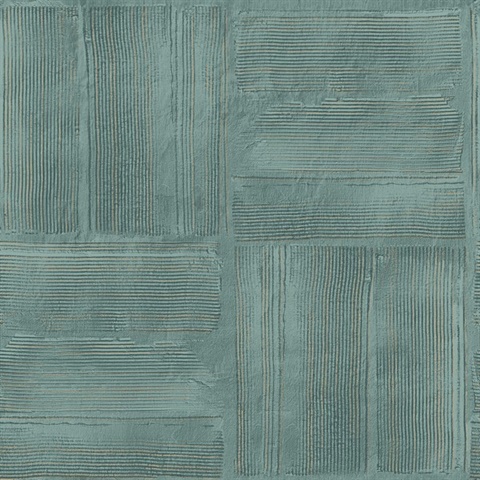 Jasper Teal Block Texture Wallpaper