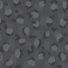 Javan Black Faux Leopard Skin Wallpaper
