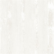 Jaxson White Faux Wood Wallpaper