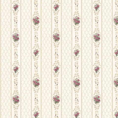 Jaynie Burgundy Trellis Stripe