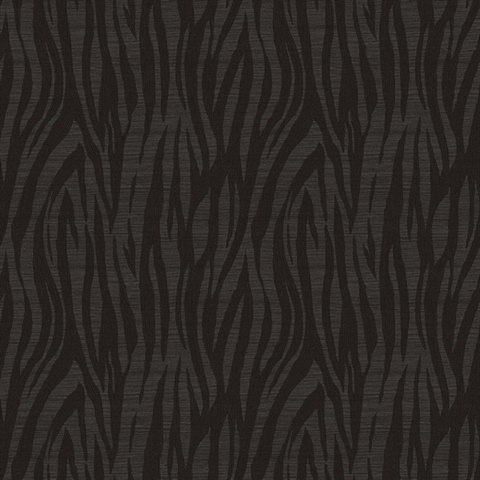 Jazz Heathered Black Modern Verticsal Zebra Stripe Wallpaper