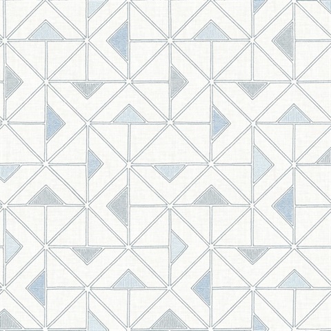 Jekyl Blue Geometric Triangles Wallpaper