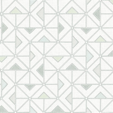 Jekyl Green Geometric Triangles Wallpaper