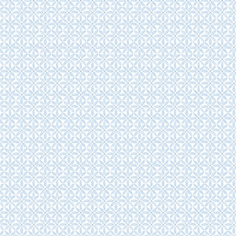 Jellia Blue Petal Geometric Wallpaper