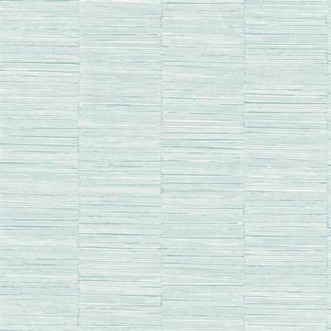 Jenga Aqua Textured Striped Column Wallpaper