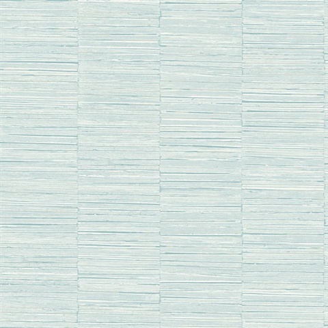 Jenga Aqua Textured Striped Column Wallpaper
