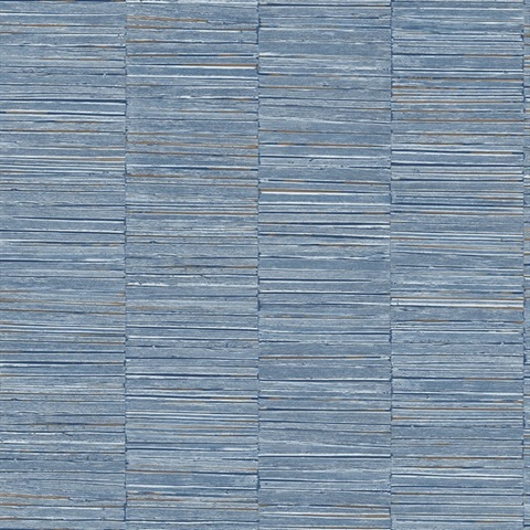 Jenga Blue Textured Striped Column Wallpaper
