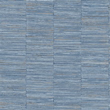 Jenga Blue Textured Striped Column Wallpaper
