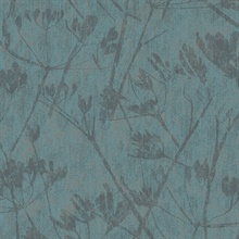 Jens Turquoise Branches Wallpaper