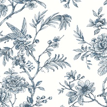 Jessamine Blue Floral Trail Wallpaper