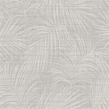 Jiva Grey Mist Leaf Wallpaper
