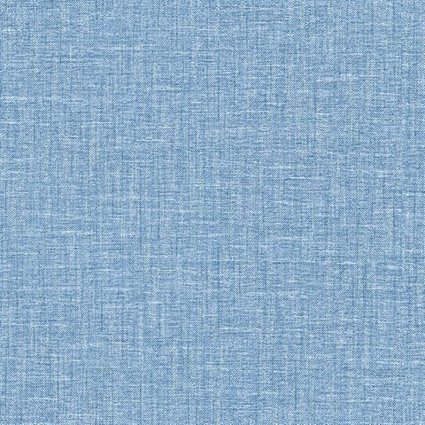 Jocelyn Blue Faux Linen Wallpaper