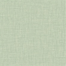 Jocelyn Light Green Faux Linen Wallpaper