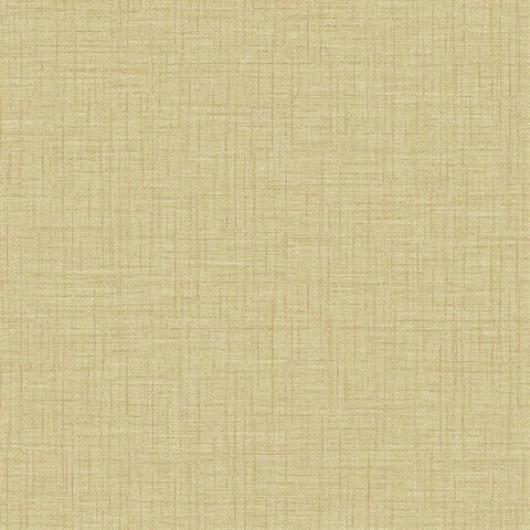 Jocelyn Yellow Faux Linen Wallpaper