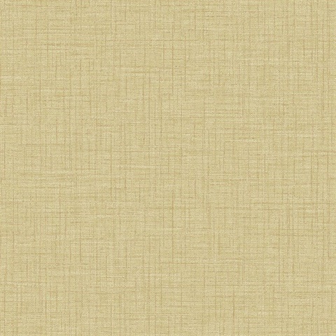 Jocelyn Yellow Faux Linen Wallpaper