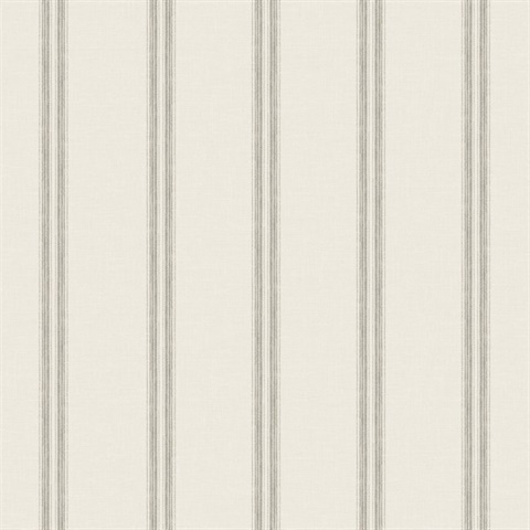 Johnny Charcoal Stripes Wallpaper