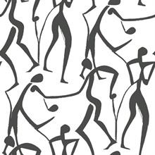 Joyful Dancers Carbon Black Wallpaper