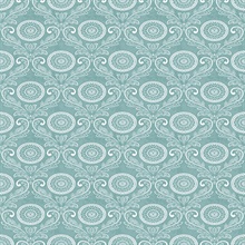 Jubilee Teal Medallion Damask Wallpaper