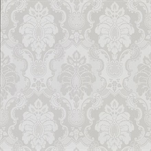 Juliet Light Grey Damask Wallpaper