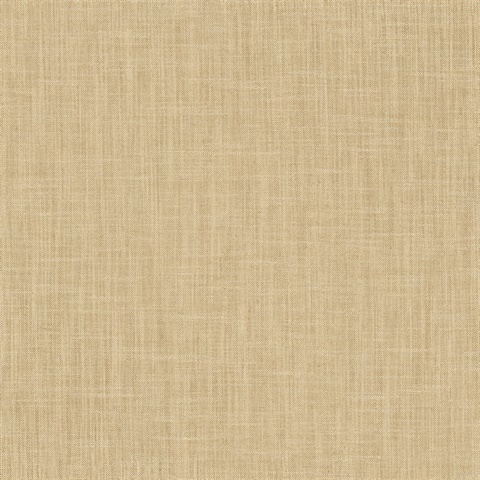 Julius Gold Natural Faux Linen Textured Wallpaper