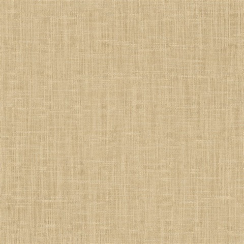 Julius Gold Natural Faux Linen Textured Wallpaper