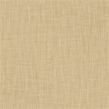 Julius Gold Natural Faux Linen Textured Wallpaper