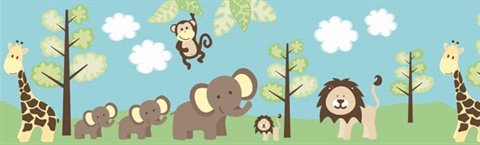 443b97631 jungle friends border multicolor jungle border