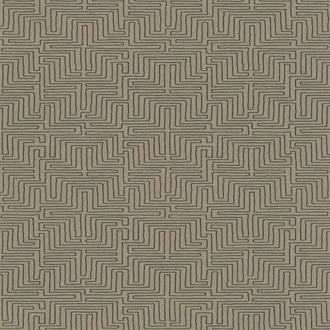 Kairo Brown Geometric Wallpaper