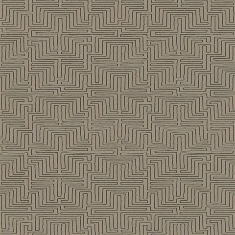 Kairo Brown Geometric Wallpaper