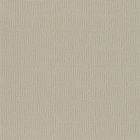 Kairo Taupe Geometric Wallpaper