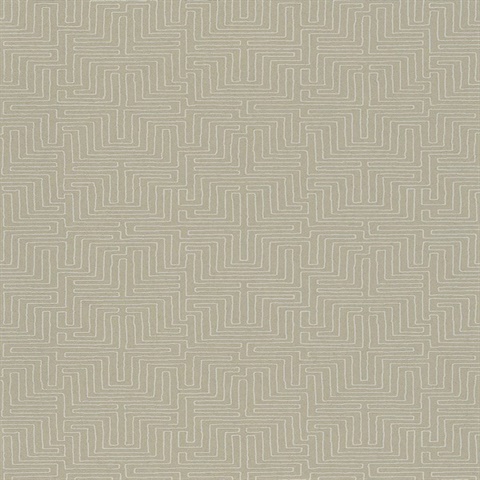 Kairo Taupe Geometric Wallpaper