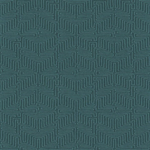 Kairo Teal Geometric Wallpaper